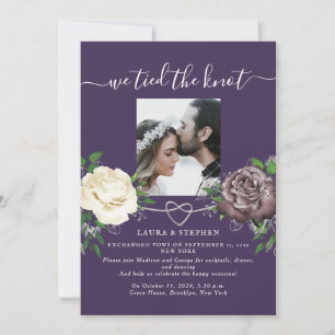 Convite Recepção de Casamento Roxa Boêmia