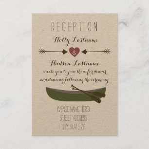 Convite Recepção de Casamento Rústico Canoa + Flechas