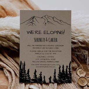 Convite Recepção de Casamento Rústico na Montanha