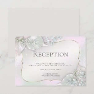 Convite RECEPÇÃO DE CASAMENTO Sabpy Pink Shimmer