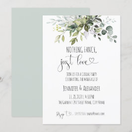 Convite Recepção de casamento sem frescuras, apenas amor