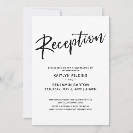Convite Recepção de Casamento Simples com Letra Moderna In