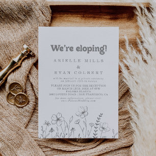 Convite Recepção de Casamento Simples e Sofisticado com Fl