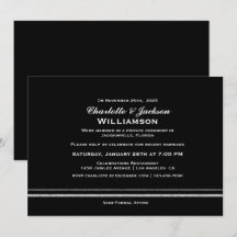 Recepção de Casamento Simples Preta Moderna