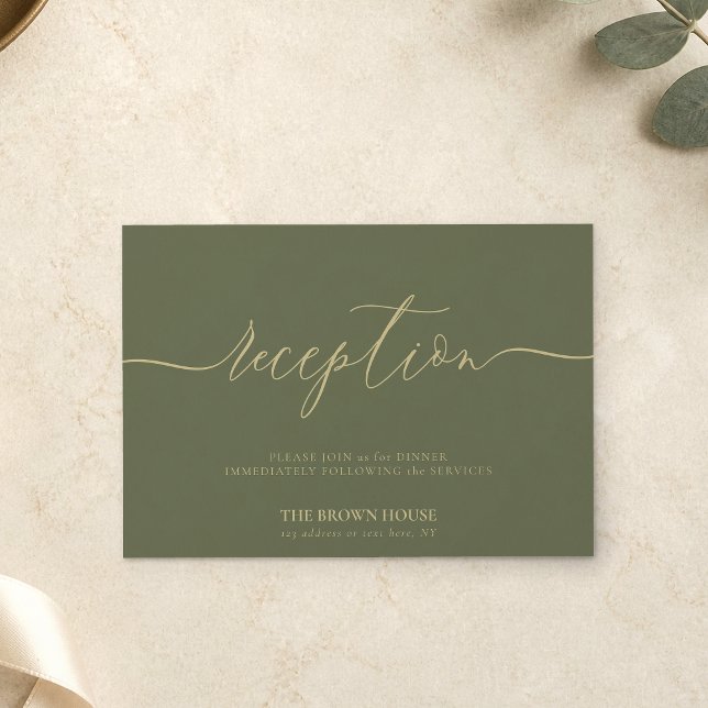 Convite Recepção de Casamento Simples Sage (Criador carregado)