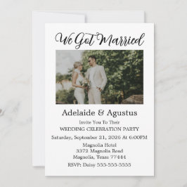 Convite Recepção de Casamento Verde Nós Nos Casamos