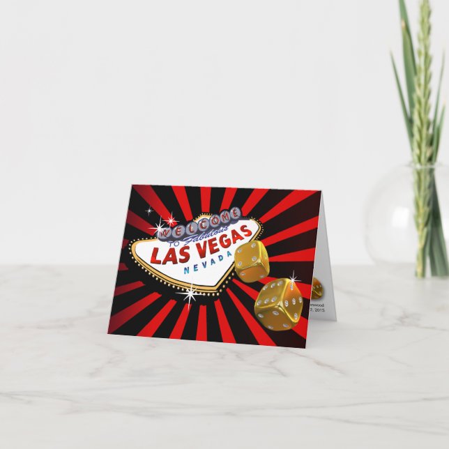 Convite Recepção de casamento vermelha da explosão de Las  (Frente)