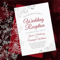 Recepção de Casamento Vermelho Carmesim com Renda