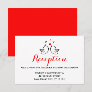 Convite Recepção de Casamento Vermelho Casais Apaixonados