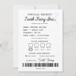 Convite Recepção de Fada dos Dentes Imprimível
