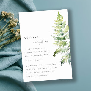 CONVITE RECEPÇÃO DE FERN DE ÁGUA DOURADA VERDE VIBRANTE