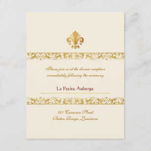 Convite Recepção de Fleur-de-lis Themed