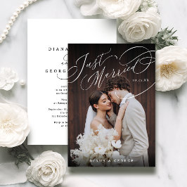 Convite Recepção de Foto de Casamento com Roteiro de Redem