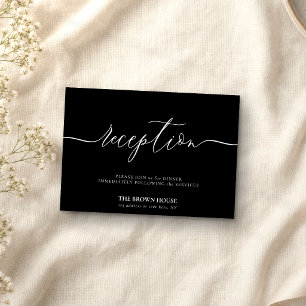 Convite Recepção de jantar de casamento com caligrafia pre