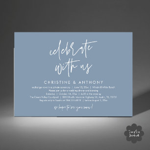 Convite Recepção de Jantar de Casamento Minimalista Modern