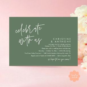 Convite Recepção de Jantar de Casamento Minimalista Modern