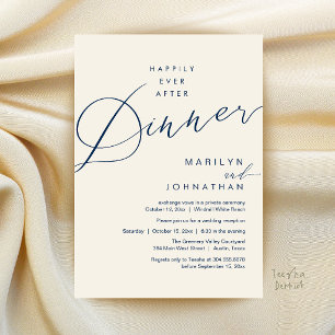 Convite Recepção de Jantar de Casamento Moderno Feliz para