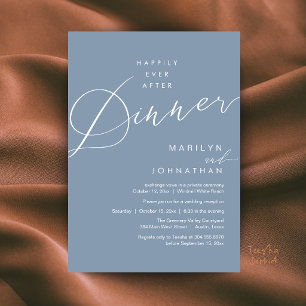 Convite Recepção de Jantar do Casamento Moderno Feliz para