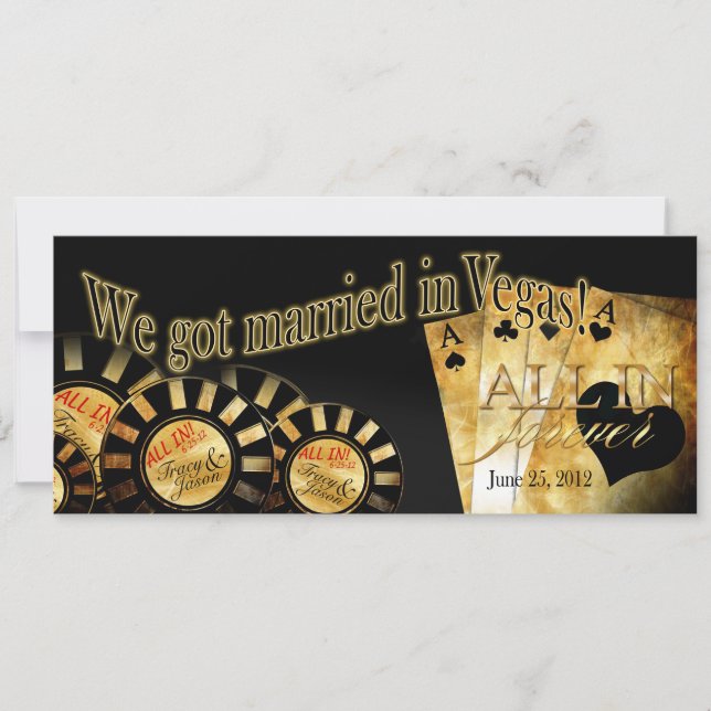 Convite Recepção de Las Vegas (contacte-me para personaliz (Frente)