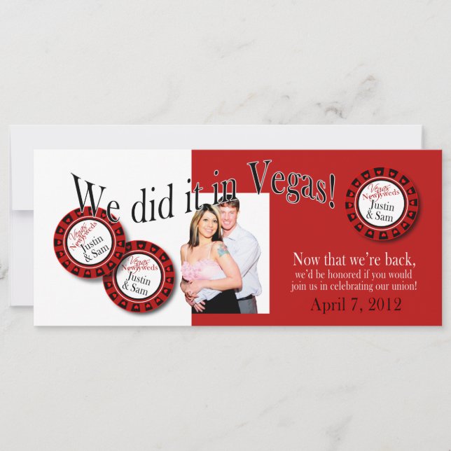 Convite Recepção de Las Vegas (entre em contato para perso (Frente)
