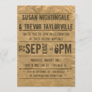 Convite Recepção de Playbill do Grunge do