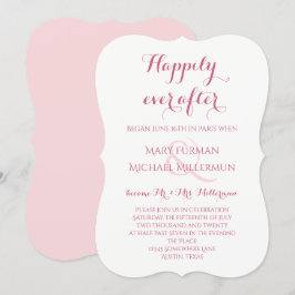 Convite Recepção de Pó-Casamento Rosa e Bege