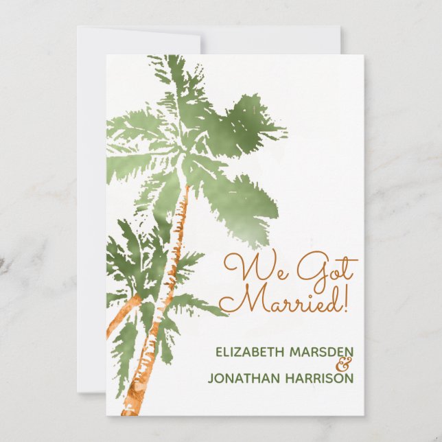 Convite Recepção de Recem casados de Palmas Tropicais (Frente)