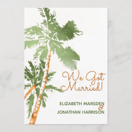 Convite Recepção de Recem casados de Palmas Tropicais