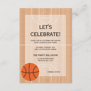 Convite Recepção do Bar Mitzvah no basquete