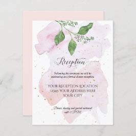 Convite Recepção Dourada Casamento Eucalyptus Greenery Mod