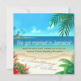 Convite Recepção Exótica da Praia Jamaica obtém nomes na a