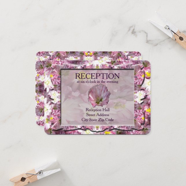 Convite Recepção Floral da Mauve Victoriana (Frente/Verso In Situ)