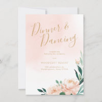 Recepção floral de aquarelas românticas