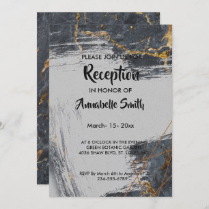 Convite Recepção Geométrica da Glitter Marble