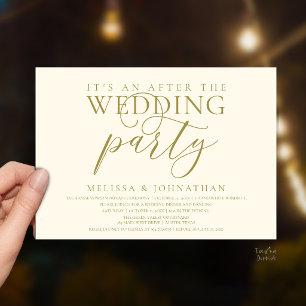 Convite recepção moderna, É uma festa após o casamento
