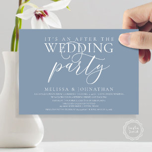 Convite recepção moderna, É uma festa após o casamento