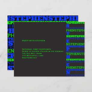 Convite Recepção moderna legal Stephen de Mitzvah do bar