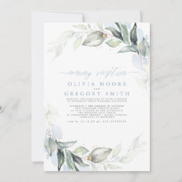 Convite Recepção Noturna Elegante com Poeira de Verde-azul