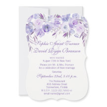 Recepção Noturna Floral Azul Poeira Roxo Claro