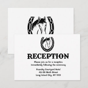 Convite Recepção Ocidental a Cavalo Casamento Country Pret