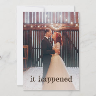 Convite Recepção Rústica do Recem casados de Foto Boho