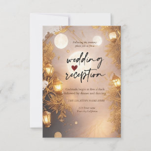 Convite Recepção Rústica dos Ramos Elegantes