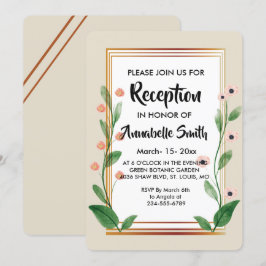 Convite Recepção sofisticada clássica e elegante