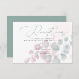 Convite RECEPÇÃO | Trendy Watercolor Eucalyptus Foliage