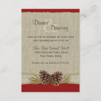 Recepção Vermelha de Pinhas e aniagem