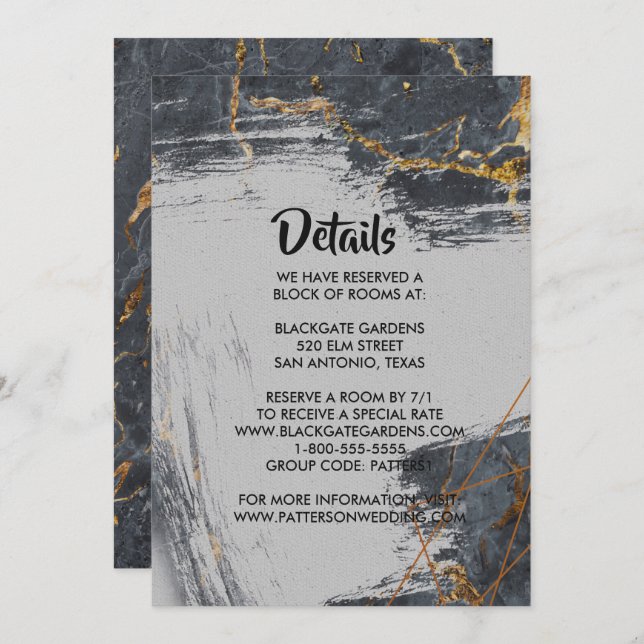 Convite Receptáculo Geométrico com Glitter (Frente/Verso)