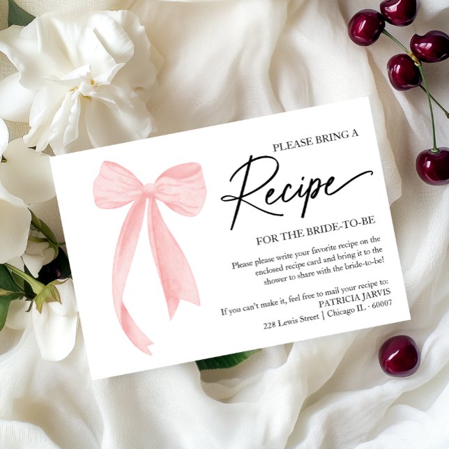 Convite Recipiente de solicitação de Chá de panela rosa -  (Criador carregado)