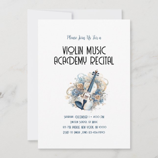 Convite Recital Anual Especial da Academia de Música de Vi (Frente)