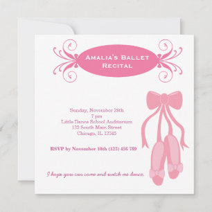 Convite Recital de Ballet
