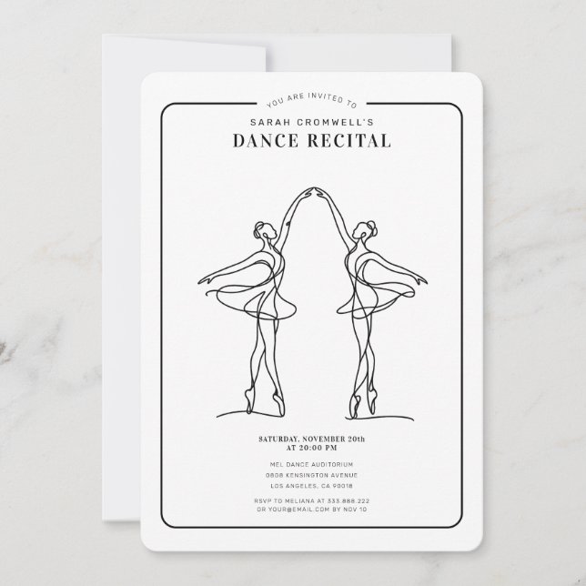 Convite Recital de Dança Minimalista (Frente)